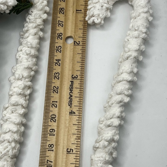 6 handmade vintage chenille hobnail Christmas candy canes ornaments farmhouse - Picture 8 of 11